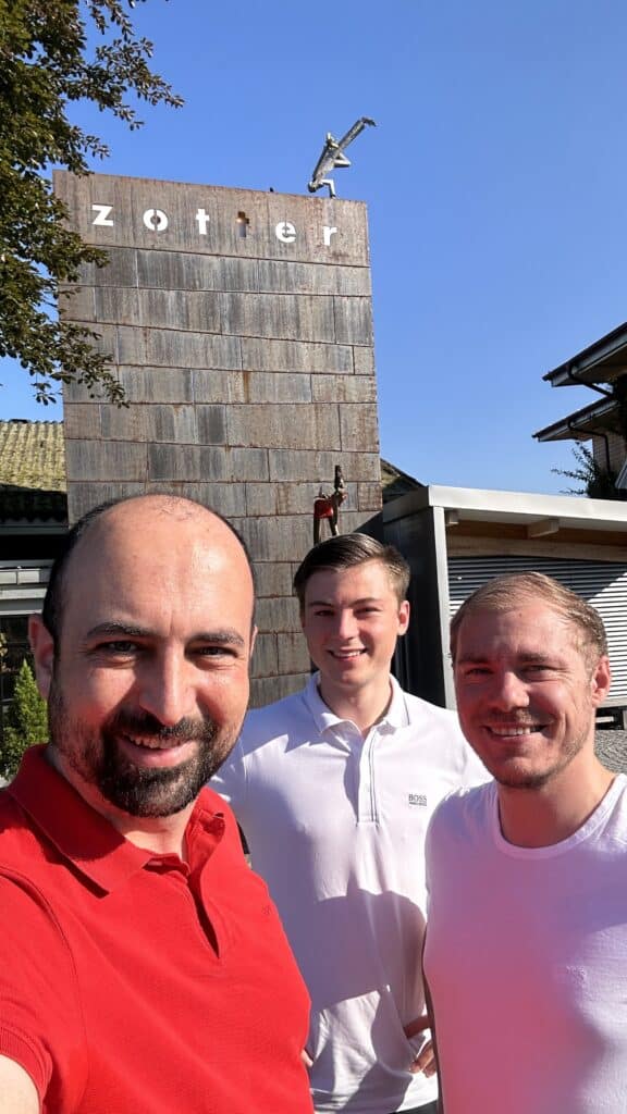 Mike, Lukas und Christian als Vertreter der JW Steiermark